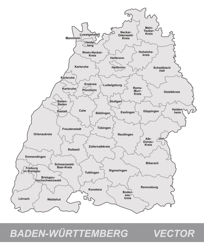 Karte von Baden Württemberg